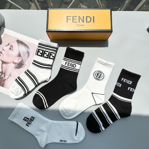 Replica Fendi Socks #1269757 $29.00 USD for Wholesale