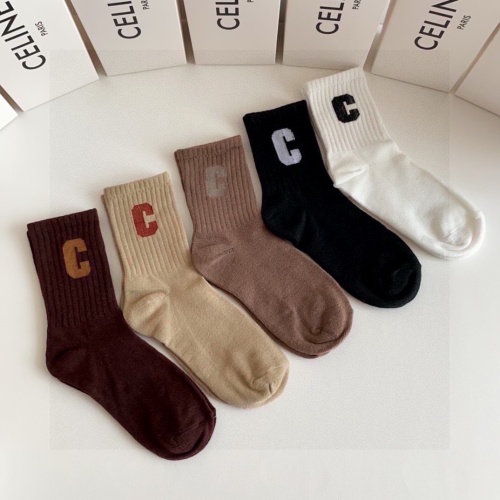 Replica Celine Socks #1269780 $29.00 USD for Wholesale