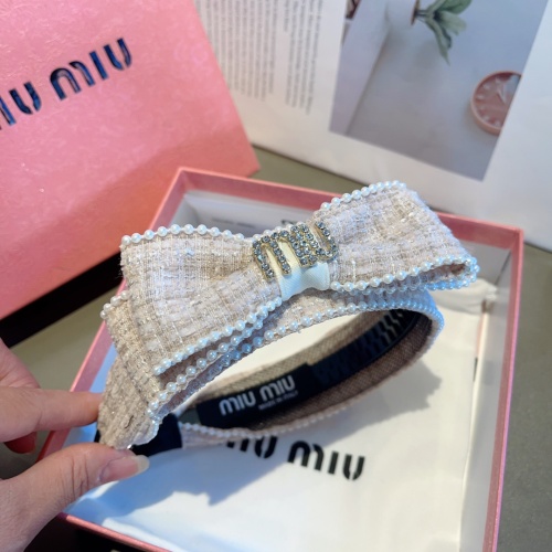 Replica MIU MIU Headband For Women #1269783 $27.00 USD for Wholesale