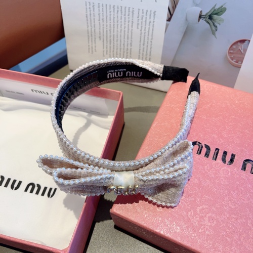 Replica MIU MIU Headband For Women #1269783 $27.00 USD for Wholesale