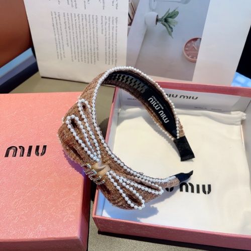 Replica MIU MIU Headband For Women #1269784 $27.00 USD for Wholesale