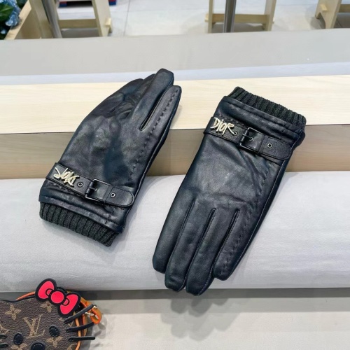 Replica Christian Dior Gloves For Men #1269820 $52.00 USD for Wholesale