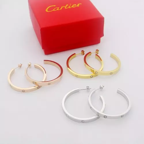 Replica Cartier Earrings For Women #1270459 $32.00 USD for Wholesale