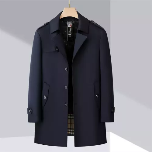 Burberry Trench Coat Long Sleeved For Men #1272259 $118.00 USD, Wholesale Replica Burberry Trench Coat