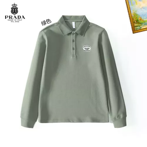 Prada T-Shirts Long Sleeved For Men #1272363 $40.00 USD, Wholesale Replica Prada T-Shirts