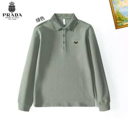 Prada T-Shirts Long Sleeved For Men #1272371 $40.00 USD, Wholesale Replica Prada T-Shirts