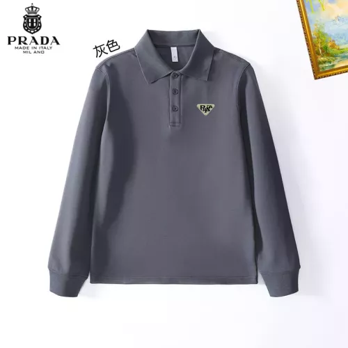 Prada T-Shirts Long Sleeved For Men #1272372 $40.00 USD, Wholesale Replica Prada T-Shirts