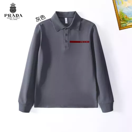 Prada T-Shirts Long Sleeved For Men #1272381 $40.00 USD, Wholesale Replica Prada T-Shirts