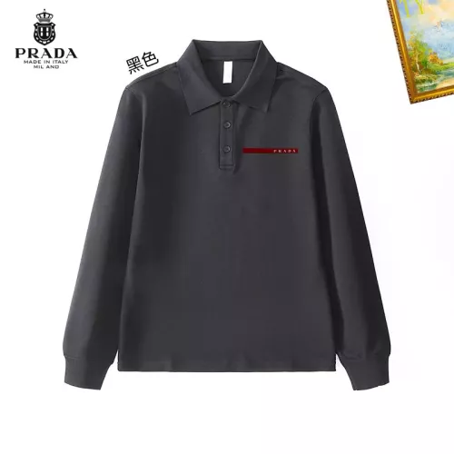 Prada T-Shirts Long Sleeved For Men #1272382 $40.00 USD, Wholesale Replica Prada T-Shirts