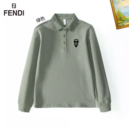 Fendi T-Shirts Long Sleeved For Men #1272392 $40.00 USD, Wholesale Replica Fendi T-Shirts