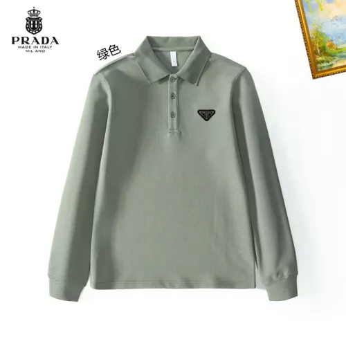 Prada T-Shirts Long Sleeved For Men #1272396 $40.00 USD, Wholesale Replica Prada T-Shirts