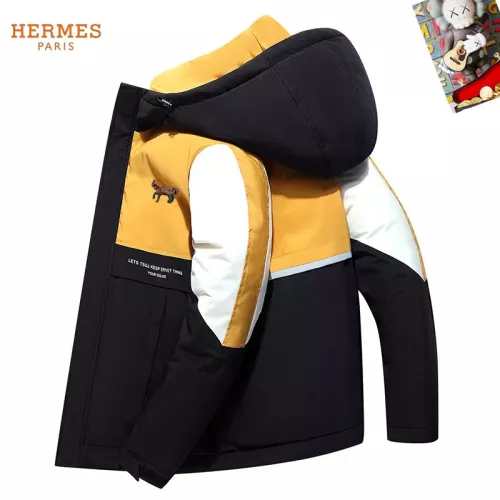 Replica Hermes Down Feather Coat Long Sleeved For Men #1272502 $82.00 USD for Wholesale