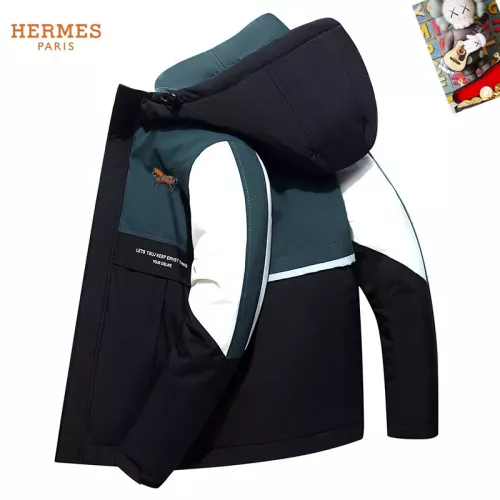 Hermes Down Feather Coat Long Sleeved For Men #1272503 $82.00 USD, Wholesale Replica Hermes Down Feather Coat