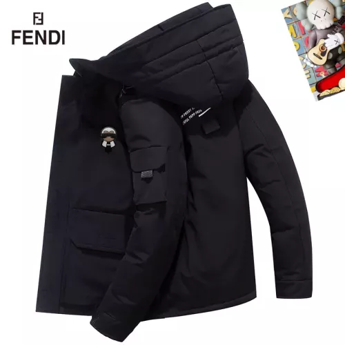 Replica Fendi Down Feather Coat Long Sleeved For Men #1272561 $82.00 USD for Wholesale