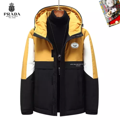 Prada Down Feather Coat Long Sleeved For Men #1272562 $82.00 USD, Wholesale Replica Prada Down Feather Coat