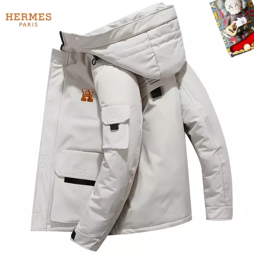 Hermes Down Feather Coat Long Sleeved For Men #1272568 $82.00 USD, Wholesale Replica Hermes Down Feather Coat