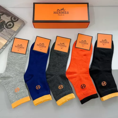 Replica Hermes Socks For Men #1273214 $29.00 USD for Wholesale