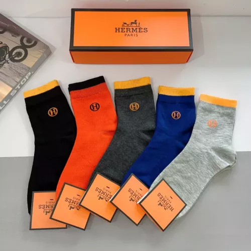 Replica Hermes Socks For Men #1273214 $29.00 USD for Wholesale