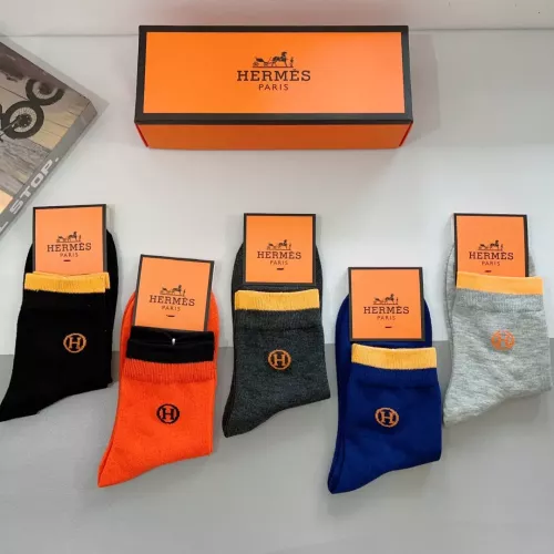 Replica Hermes Socks For Men #1273214 $29.00 USD for Wholesale