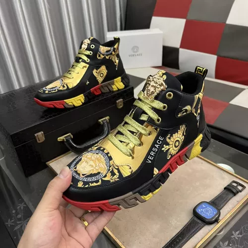 Versace High Tops Shoes For Men #1273554 $80.00 USD, Wholesale Replica Versace High Tops Shoes