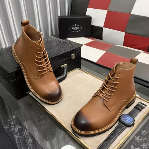 Replica Prada Boots For Men #1273578 $100.00 USD for Wholesale