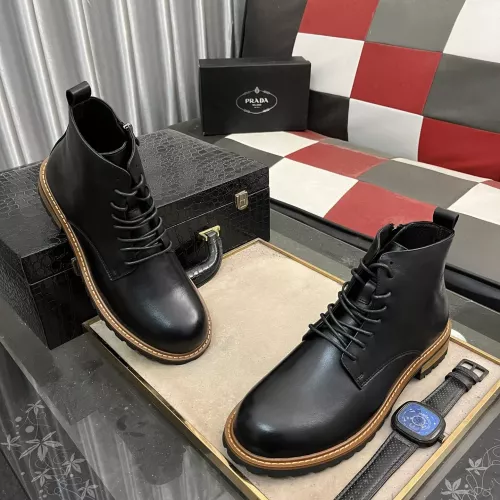 Replica Prada Boots For Men #1273579 $100.00 USD for Wholesale