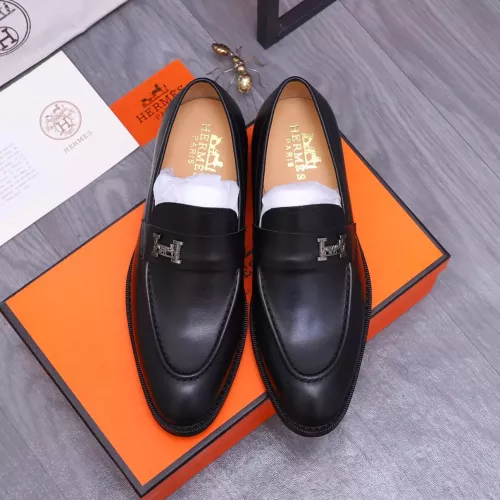 Replica Hermes Leather Shoes For Men #1273695 $85.00 USD for Wholesale