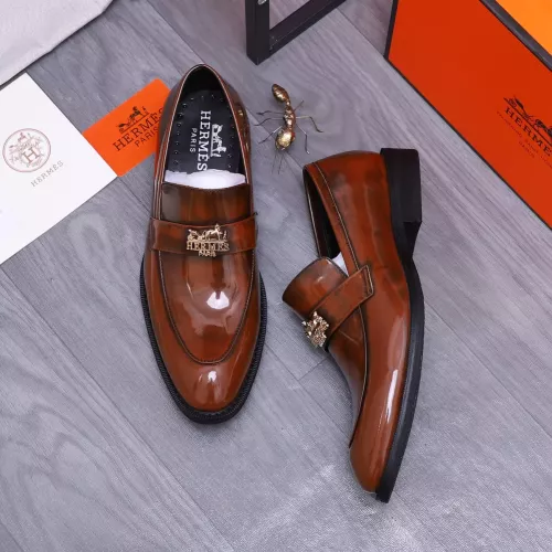 Replica Hermes Leather Shoes For Men #1273696 $85.00 USD for Wholesale