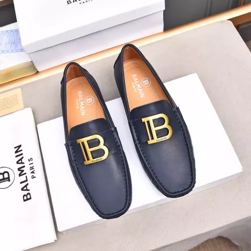 Replica Balmain Leather Shoes For Men #1273757 $76.00 USD for Wholesale