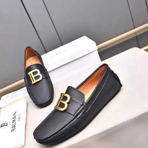 Replica Balmain Leather Shoes For Men #1273759 $76.00 USD for Wholesale