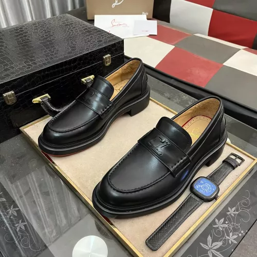 Replica Christian Louboutin Leather Shoes For Men #1273843 $135.00 USD for Wholesale