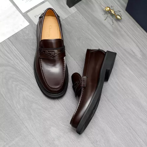 Replica Christian Dior Leather Shoes For Men #1274229 $88.00 USD for Wholesale