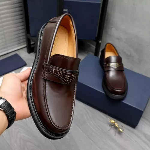 Replica Christian Dior Leather Shoes For Men #1274229 $88.00 USD for Wholesale