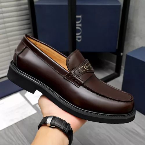 Replica Christian Dior Leather Shoes For Men #1274229 $88.00 USD for Wholesale