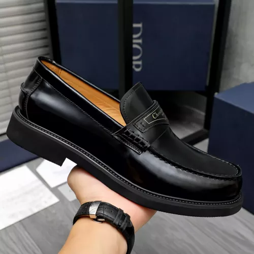 Replica Christian Dior Leather Shoes For Men #1274230 $88.00 USD for Wholesale