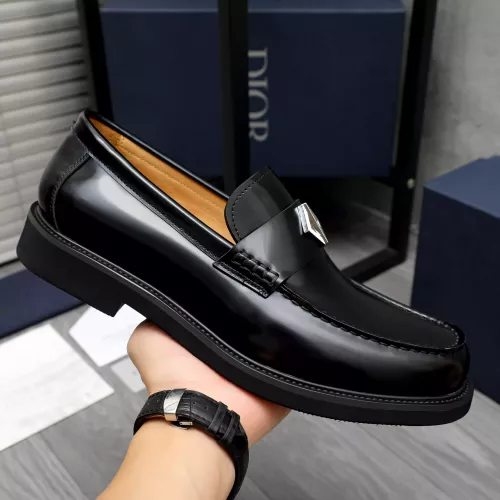 Replica Christian Dior Leather Shoes For Men #1274231 $88.00 USD for Wholesale