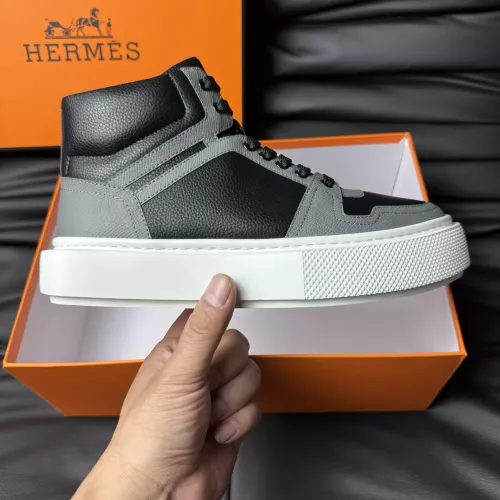 Replica Hermes High Tops Shoes For Men #1274238 $82.00 USD for Wholesale