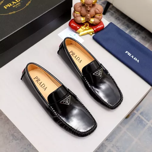 Replica Prada Leather Shoes For Men #1274265 $72.00 USD for Wholesale