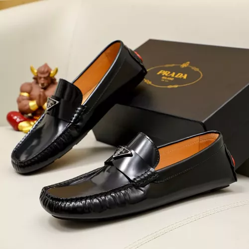 Replica Prada Leather Shoes For Men #1274265 $72.00 USD for Wholesale