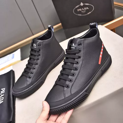 Prada High Top Shoes For Men #1274296 $82.00 USD, Wholesale Replica Prada High Top Shoes