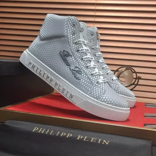 Replica Philipp Plein PP High Tops Shoes For Men #1274326 $85.00 USD for Wholesale