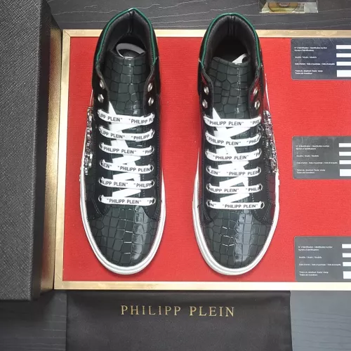 Replica Philipp Plein PP High Tops Shoes For Men #1274330 $85.00 USD for Wholesale