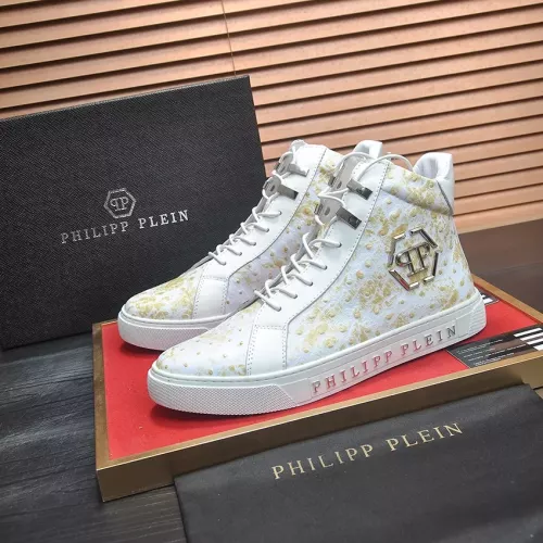 Philipp Plein PP High Tops Shoes For Men #1274371 $88.00 USD, Wholesale Replica Philipp Plein PP High Tops Shoes