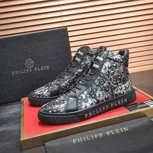 Philipp Plein PP High Tops Shoes For Men #1274372 $88.00 USD, Wholesale Replica Philipp Plein PP High Tops Shoes