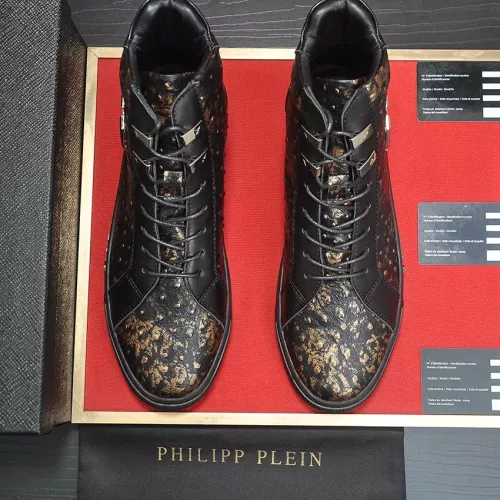 Replica Philipp Plein PP High Tops Shoes For Men #1274373 $88.00 USD for Wholesale