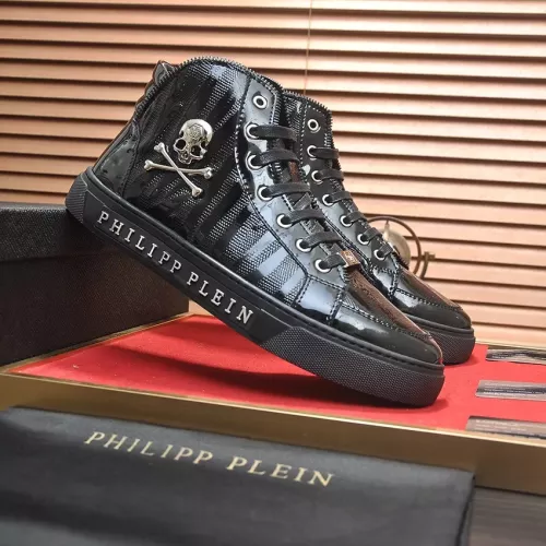 Replica Philipp Plein PP High Tops Shoes For Men #1274377 $88.00 USD for Wholesale