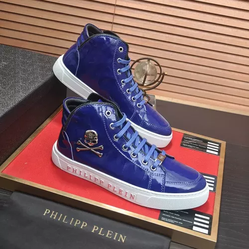 Replica Philipp Plein PP High Tops Shoes For Men #1274379 $88.00 USD for Wholesale