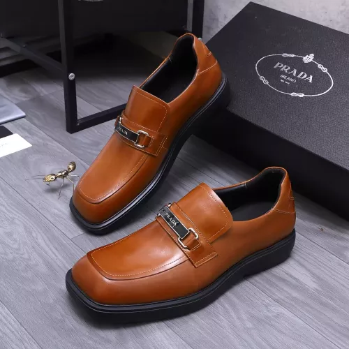 Prada Leather Shoes For Men #1274389 $96.00 USD, Wholesale Replica Prada Leather Shoes