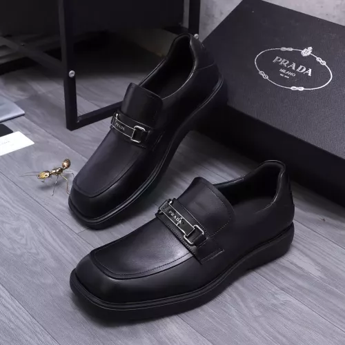 Prada Leather Shoes For Men #1274390 $96.00 USD, Wholesale Replica Prada Leather Shoes