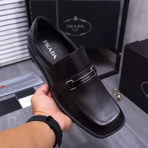 Replica Prada Leather Shoes For Men #1274390 $96.00 USD for Wholesale